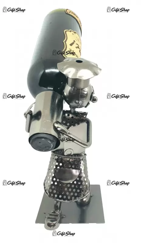 Bucatar, suport sticla vin din metal, model a