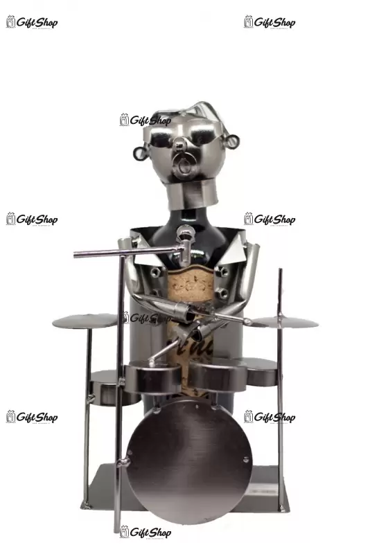 Tobosar,  suport sticla de vin, din metal