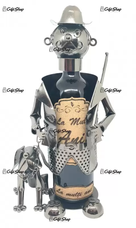 Vanator, suport sticla vin din metal, model b