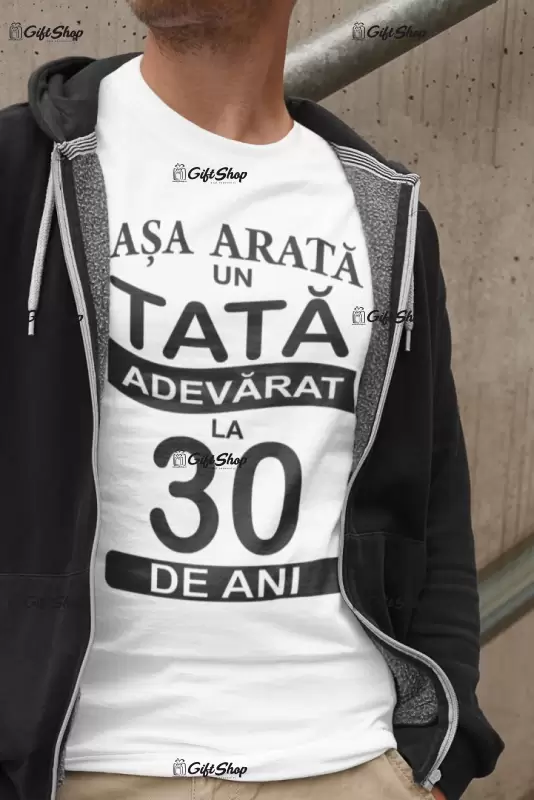 Asa arata un tata ( se adauga anul pentru grafica ), tricou cu mesaj