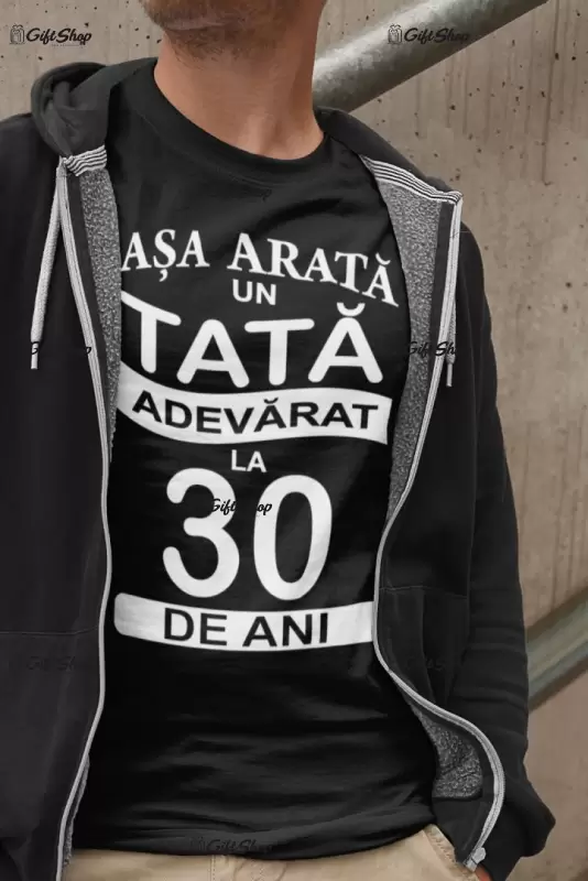 Asa arata un tata ( se adauga anul pentru grafica ), tricou cu mesaj