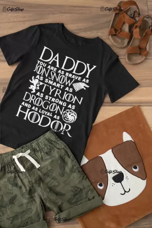 Daddy you are brave as..., tricou cu mesaj