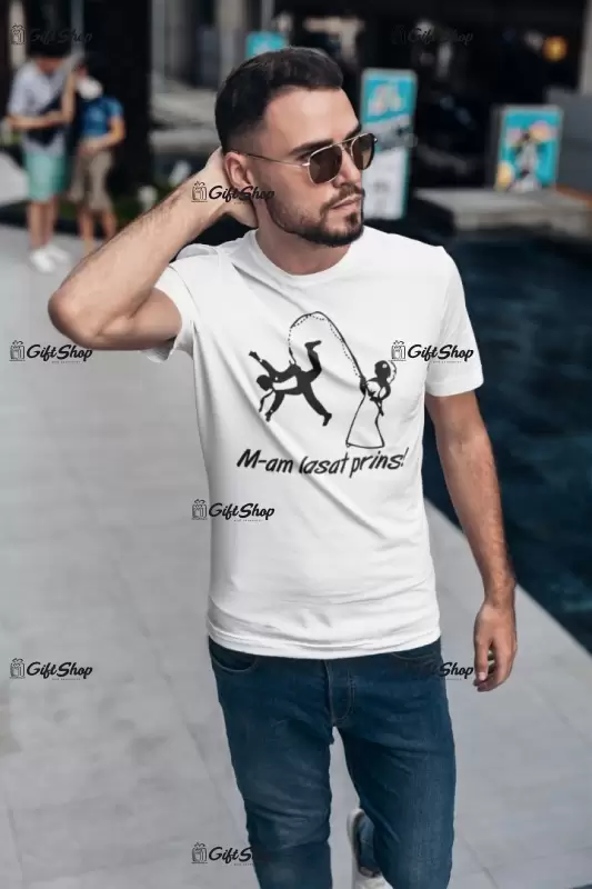M-am lasat prins, tricou cu mesaj