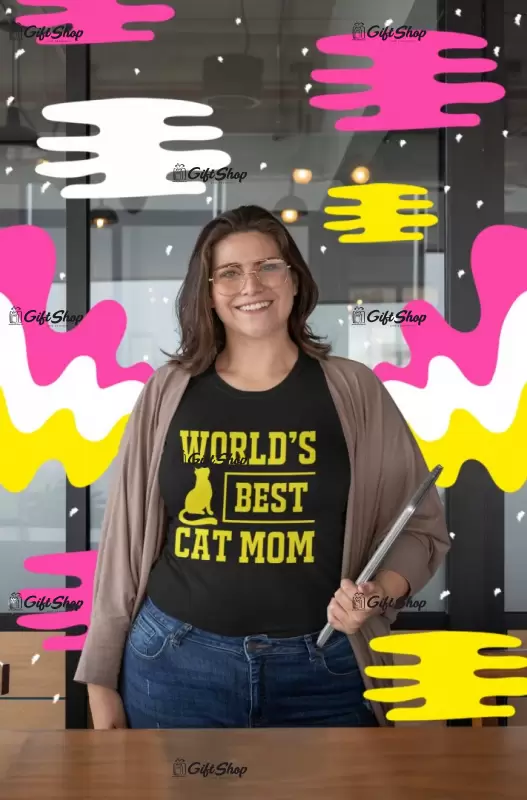 World`s best cat mom, tricou cu mesaj, tgs0233
