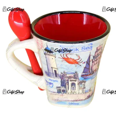 Cana cu lingurita realizate din ceramica litoral romania