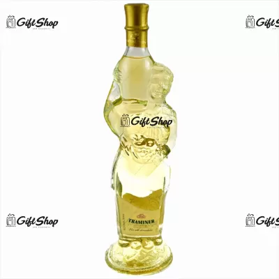 Sticla design tarancuta cu vin alb demidulce