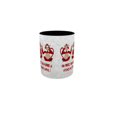 Nu privi, nu auzi, nu vorbi, cana ceramica, 330ml