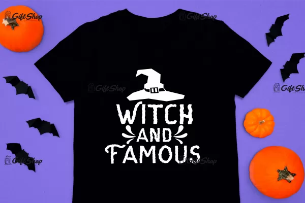 Witch and famous, tricou cu mesaj