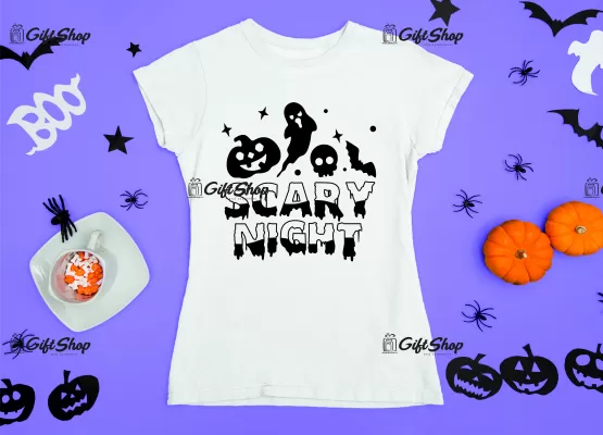 Scary night, tricou cu mesaj.