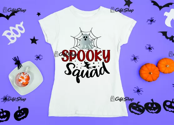 Spooky squad, tricou cu mesaj
