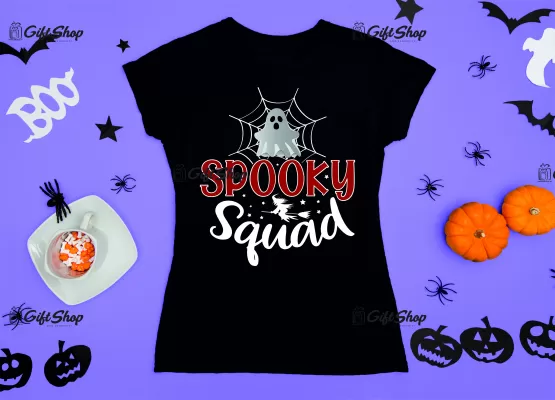 Spooky squad, tricou cu mesaj