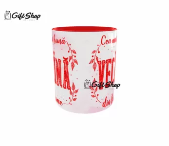 Pentru cea mai buna vecina din lume, cana ceramica, 330ml, cgs1135b