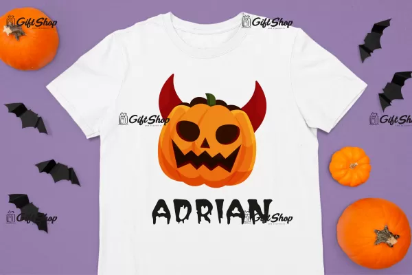 Pumpkin face cu nume , tricou cu mesaj f