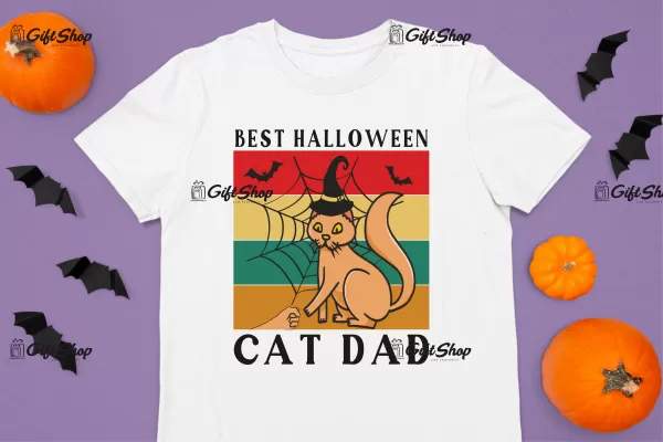 BEST HALLOWEEN CAT DAD  - Tricou Personalizat