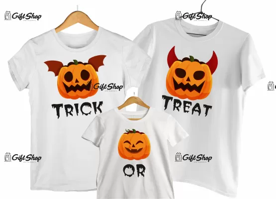 Trick or treat  - set 3 tricouri personalizate