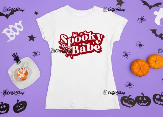 Spooky babe, tricou cu mesaj