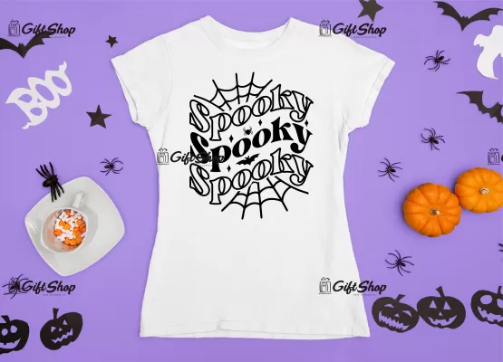 Spooky, tricou cu mesaj.