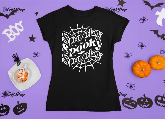 Spooky, tricou cu mesaj.