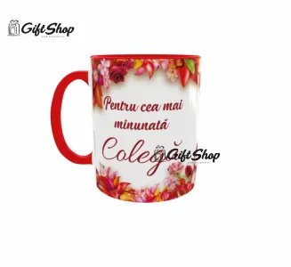 Pentru cea mai minunata colega, cana ceramica, 330ml, cgs1187