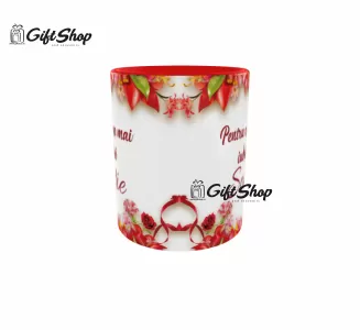 Pentru cea mai iubita sotie, cana ceramica, 330ml, cgs1196