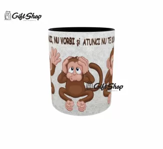 Nu privi, nu auzi, nu vorbi, cana ceramica, 330ml, cgs1332