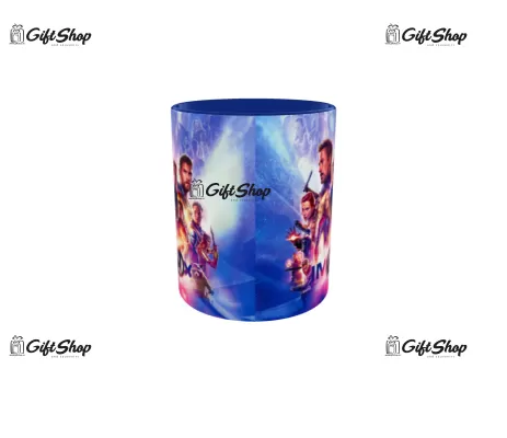 Cana albastra gift shop personalizata cu mesaj, avengers, model 2, din ceramica, 330ml