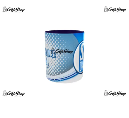 Cana albastra gift shop personalizata cu mesaj, fc schalke, din ceramica, 330ml