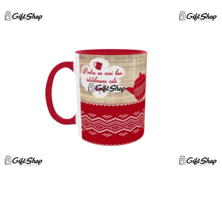 Pentru un ceai bun intodeauna este timp, cana ceramica, 330ml
