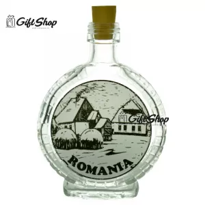 Plosca din sticla cu grafica – Romania A