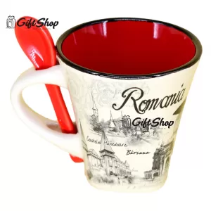 Cana cu lingurita realizate din ceramica – design romania e