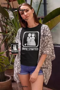 Game started, tricou cu mesaj f
