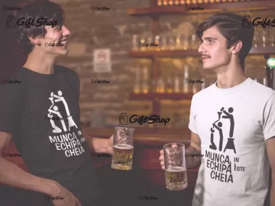 Munca in echipa este..., tricou cu mesaj