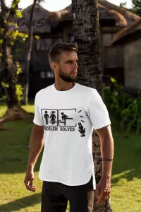 Problem solved, tricou cu mesaj