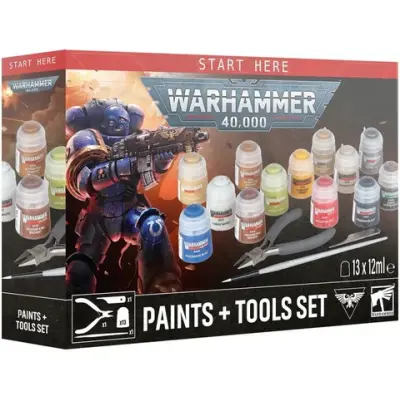 Kit 13 vopseluri si 3 unelte pentru miniaturi warhammer 40k , model 2026 60-12