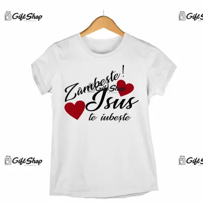 Zambeste! isus te iubeste , tricou cu mesaj