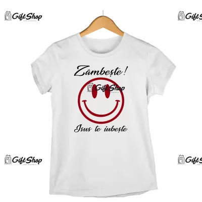 Zambeste! isus te iubeste , tricou cu mesaj..