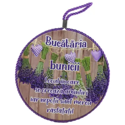 Bucataria bunicii…, decor de perete din ceramica rotund din ceramica