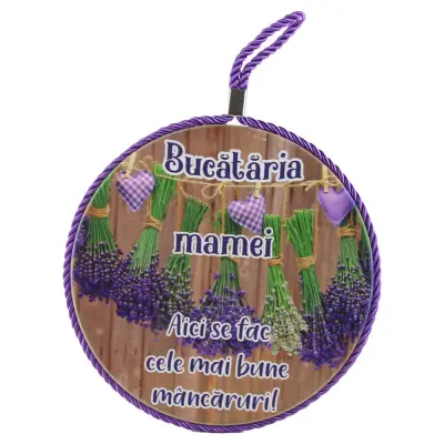Bucataria mamei…, decor de perete din ceramica rotund din ceramica