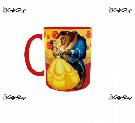Cana personalizata gift shop, BEAUTY AND THE BEAST, model 1, din ceramica, 300 ml
