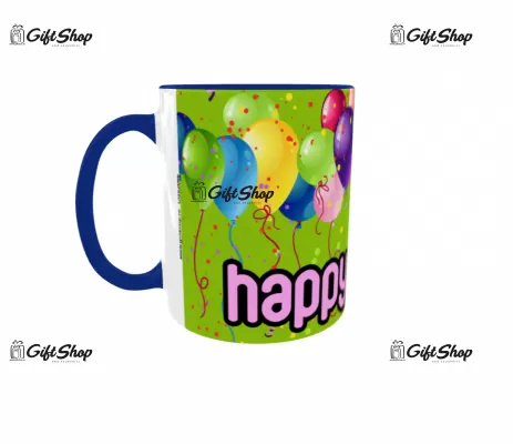 Happy birthday, cana din ceramica, 330ml, model 1