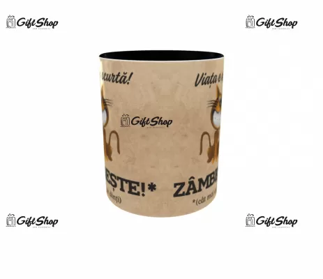 Zambeste, cana din ceramica, 330ml