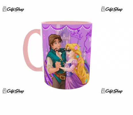 Cana personalizata gift shop cu poza si text, Rapunzel, model 4, din ceramica, 330ml