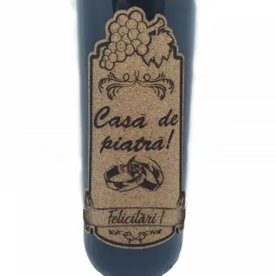 Casa de piatra felictari, eticheta pluta cu mesaj