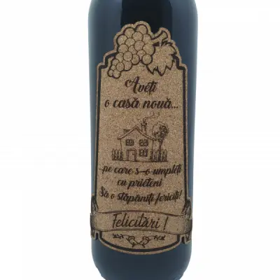 Aveti o casa noua, eticheta pluta cu mesaj