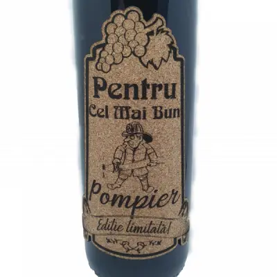 Pentru cel mai bun pompier, eticheta pluta cu mesaj