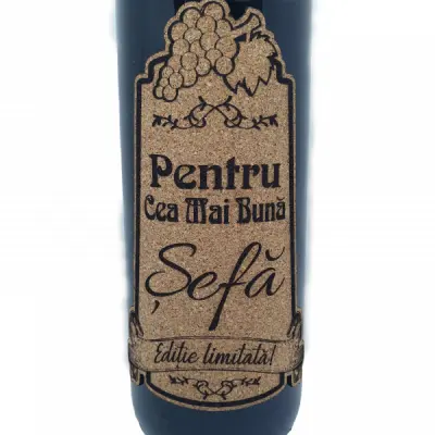 Pentru cea mai buna sefa, eticheta pluta cu mesaj