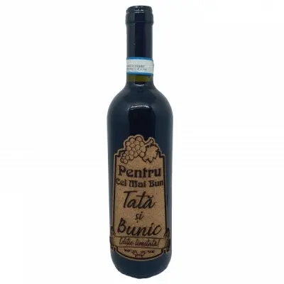 Pentru cel mai bun tata si bunic, eticheta pluta cu mesaj