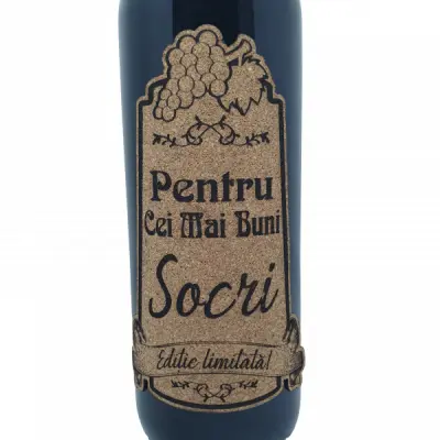 Pentru cei mai buni socri, eticheta pluta cu mesaj