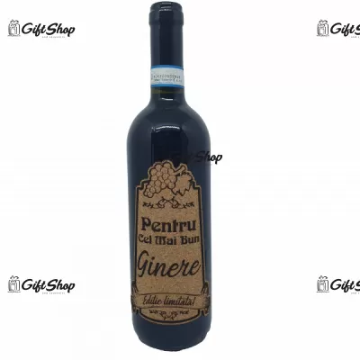 Pentru cel mai bun ginere, editie limitata, vin rosu cabernet sauvignon, demisec, 750ml, 13.5% alcool