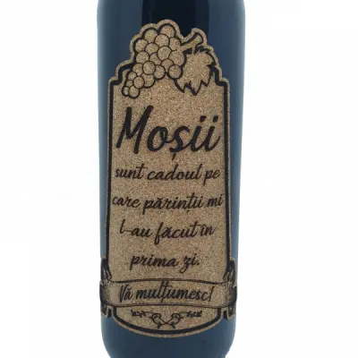 Mosii sunt cadoul, eticheta pluta cu mesaj